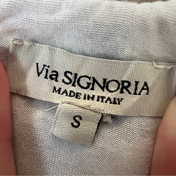 Via Signoria Silk Paisley Sleeveless Top Made in Italy Size Small blouse - Picture 3 of 6